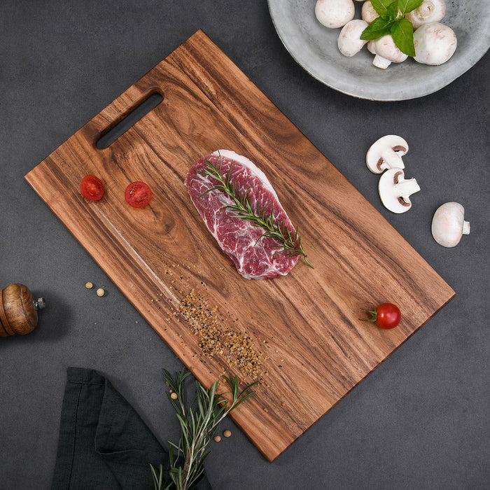 Acacia Wood Cutting Board Thick Knife Friendly Handle