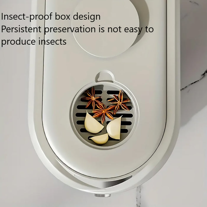 Rice Storage Container with Airtight Flap Lid and Funnel Spout