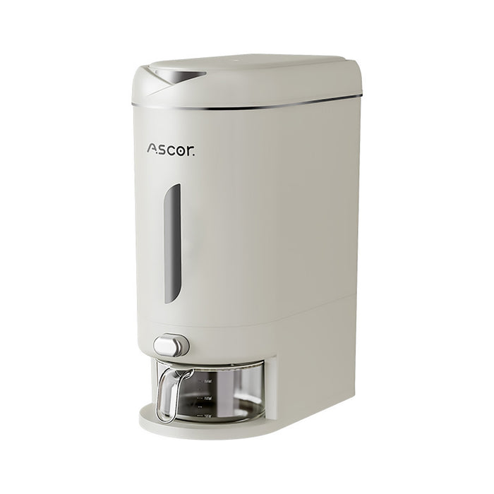 Rice Storage Container with Airtight Flap Lid and Funnel Spout