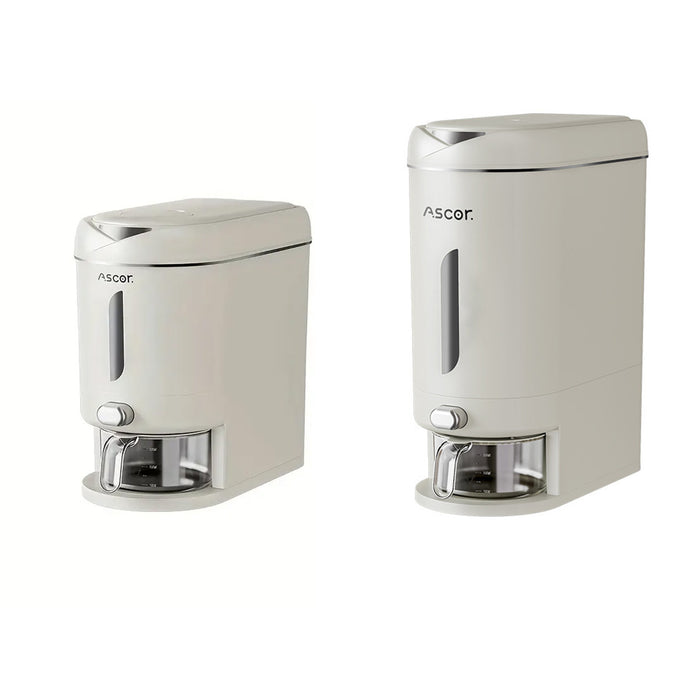 Rice Storage Container with Airtight Flap Lid and Funnel Spout