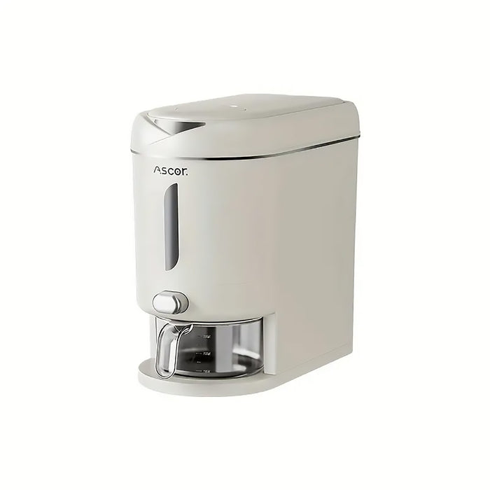 Rice Storage Container with Airtight Flap Lid and Funnel Spout