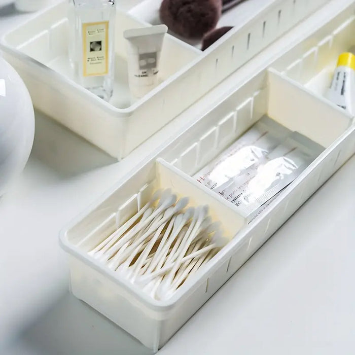 4pcs Drawer Storage Organizer Box Multi Compartment, Kitchen Tableware Sorting