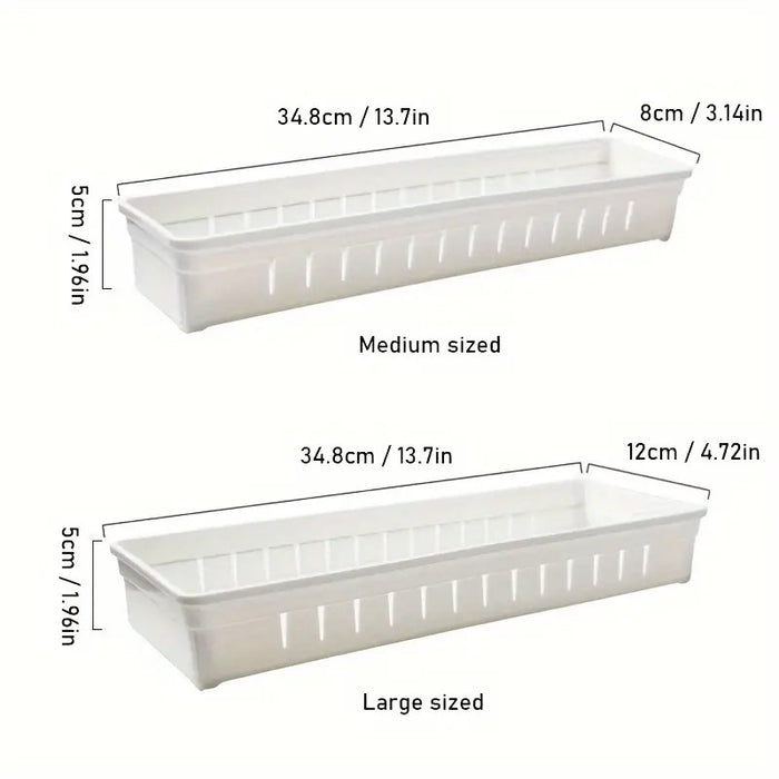 4pcs Drawer Storage Organizer Box Multi Compartment, Kitchen Tableware Sorting