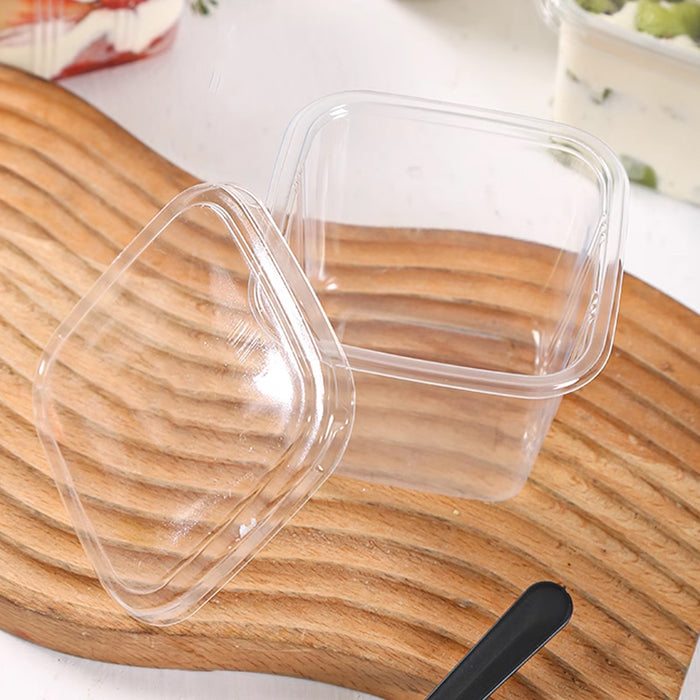 100x70x75mm Plastic Dessert Boxes - 100 pack