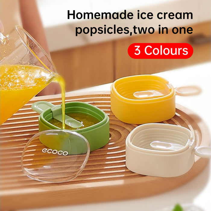 Silicone Ice Cream Popsicle Mould with Detachable Handle
