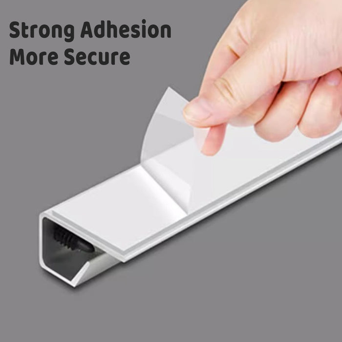 50cm Aluminum Alloy Ticket Holder with Glass Bead Rail Self-Adhesive