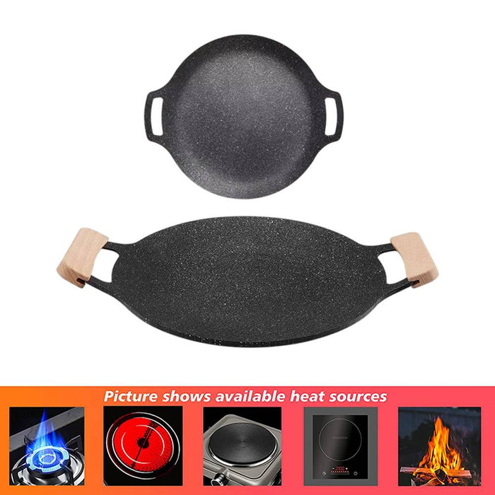 Korean Nonstick BBQ Grill Pan for Stovetop Barbecue Portable Hot Plate Outdoor