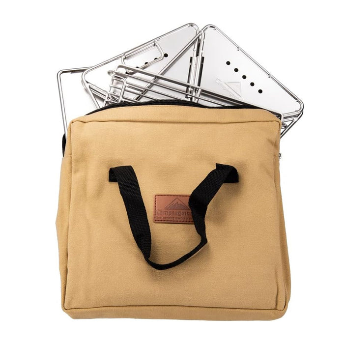 304 Stainless Steel Foldable BBQ Grill with Storage Bag 24.9 x 24 x 21.5 cm
