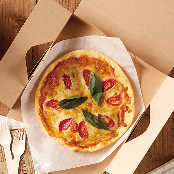 50pcs Degradable Kraft Paper Pizza Boxes – 9/12 Inch