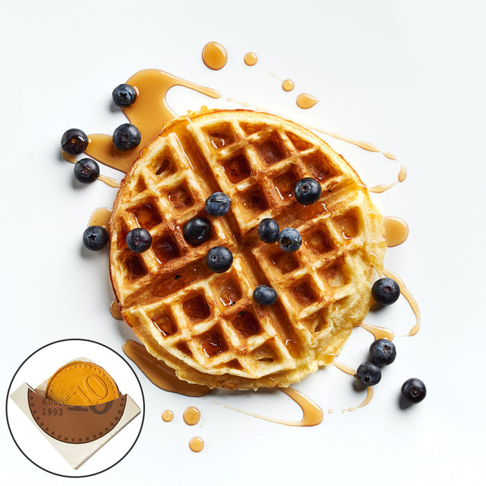 100 Pcs Gold Coin Food Packaging Boxes Round Paper Cookie Pancake Containers