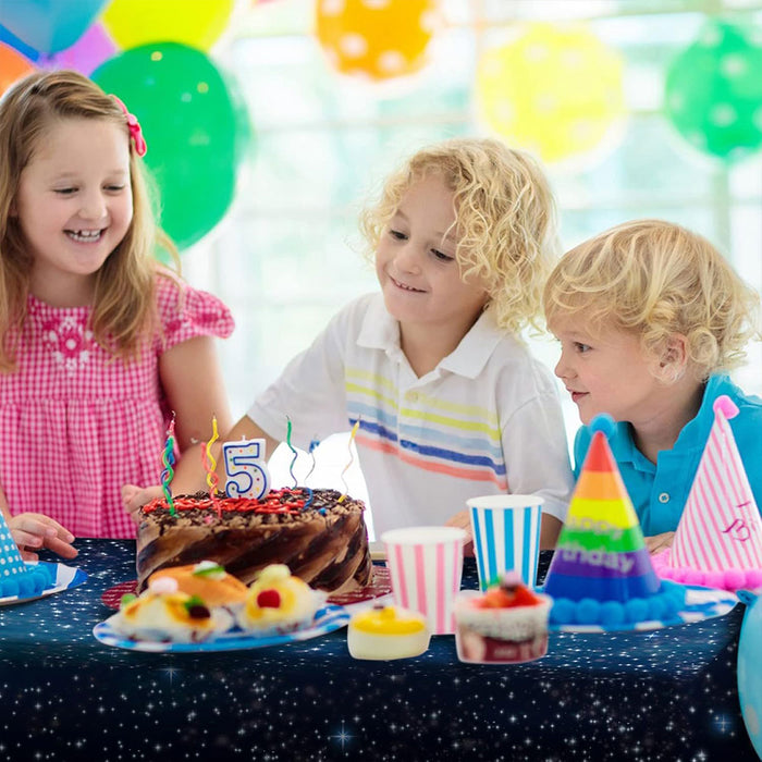 2 Pcs Galaxy Theme Plastic Tablecloths Waterproof 137 x 274 cm