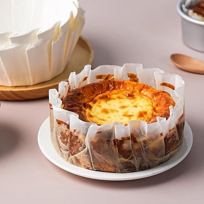 100PCS Non-stick Oil-proof Cake Paper Trays Heat-Resistant Baking Food Serving Plates