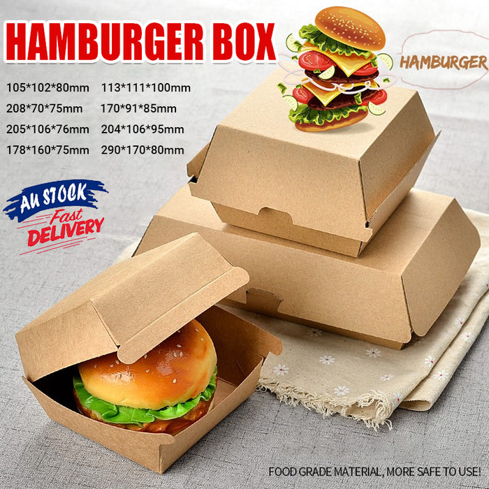 Kraft Paper Hot Dog Boxes - Corrugated Brown Takeaway Food Packaging