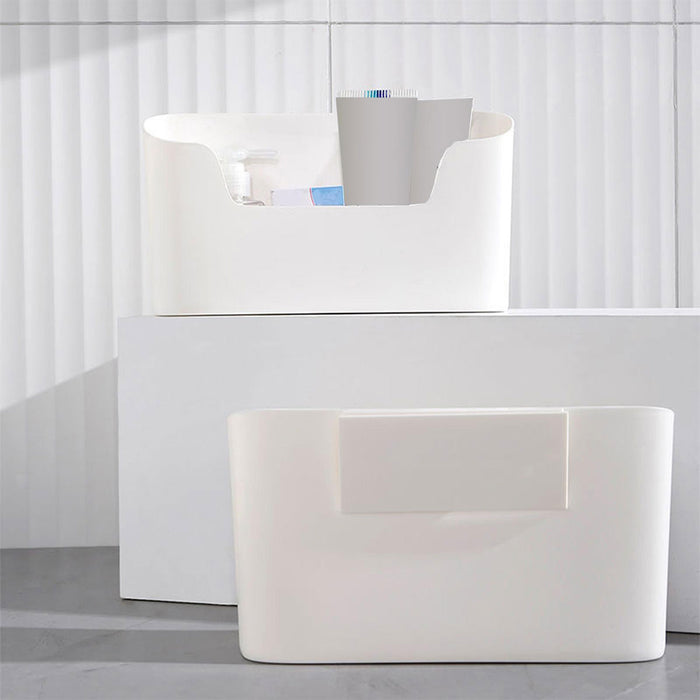 2PCS Wall Mounted Storage Rack Set Self Adhesive White