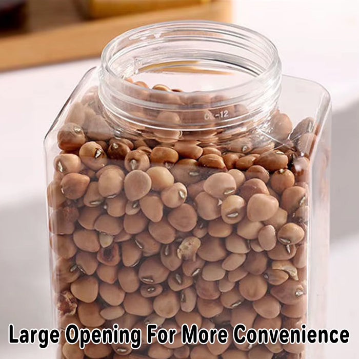 20 Pcs Square PET Storage Bottles with Aluminium Lids