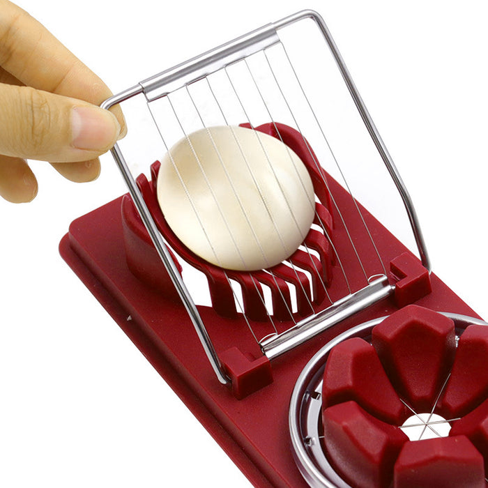 5 Pcs Two in One Egg Slicer Set with Stainless Steel Wires
