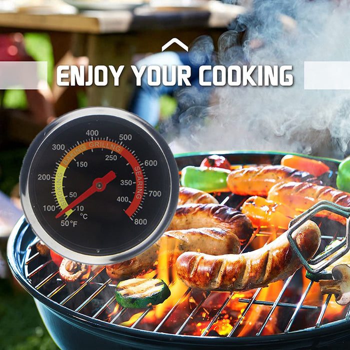 BBQ Smoker Grill Thermometer Gauge 10-400C Stainless