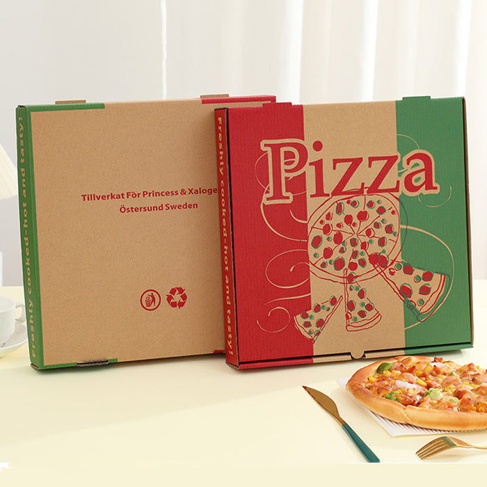 50 Pcs Pizza Packing Box with Foil Lining Recyclable Cardboard 7 to 13 inch