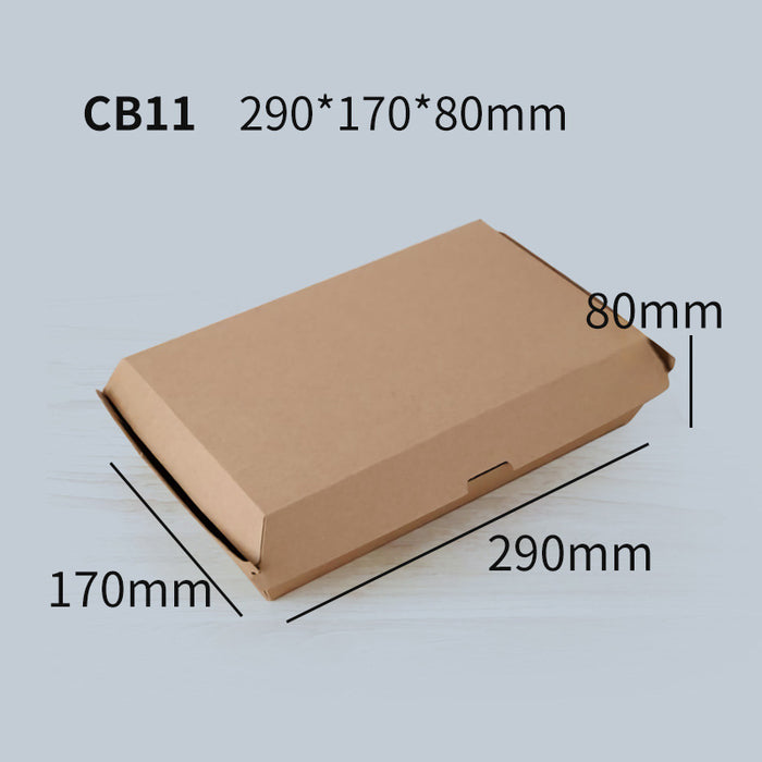 Kraft Paper Hot Dog Boxes - Corrugated Brown Takeaway Food Packaging