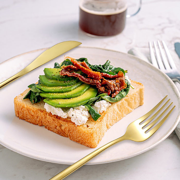 24pcs Stainless Steel Cutlery, Set Knife Fork Spoon Set