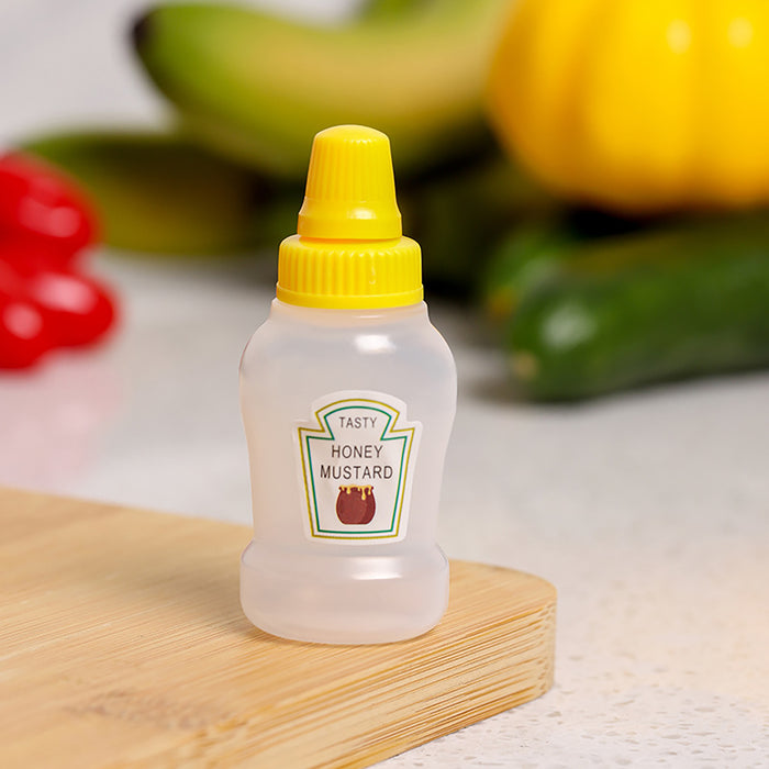 4 Pcs Mini Sauce Bottles Portable Picnic Condiment Containers