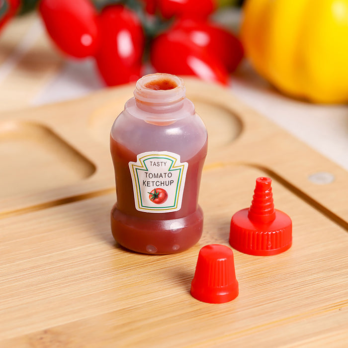 4 Pcs Mini Sauce Bottles Portable Picnic Condiment Containers