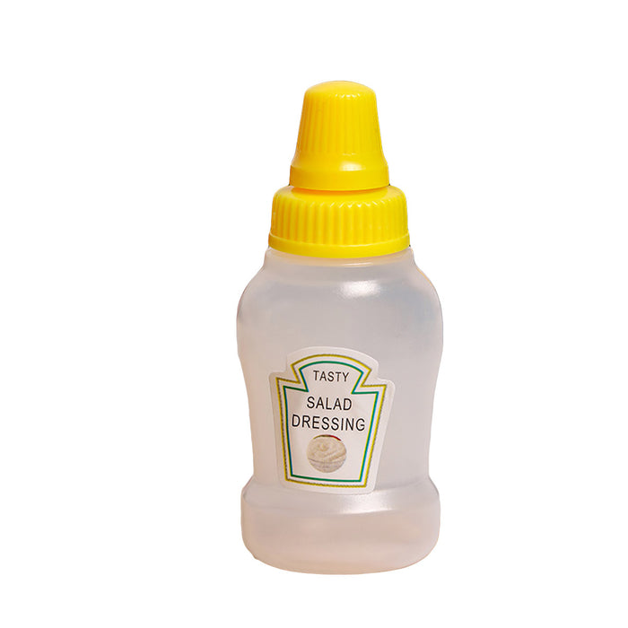 4 Pcs Mini Sauce Bottles Portable Picnic Condiment Containers