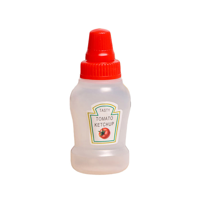 4 Pcs Mini Sauce Bottles Portable Picnic Condiment Containers