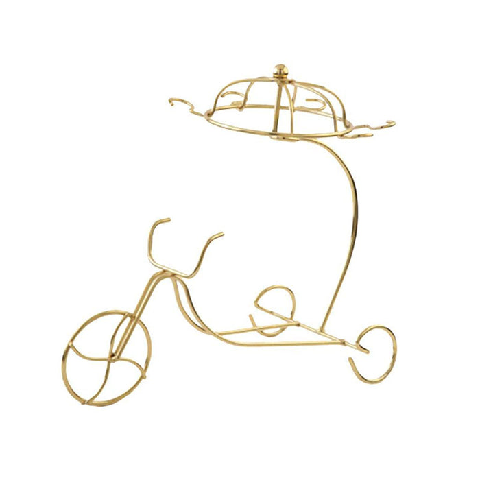 Iron Wine Bottle Holder Rack with 6 Glass Hangers Stand