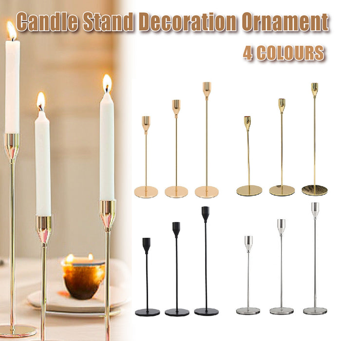 3PCS Decorative Metal Candlestick Holders Set