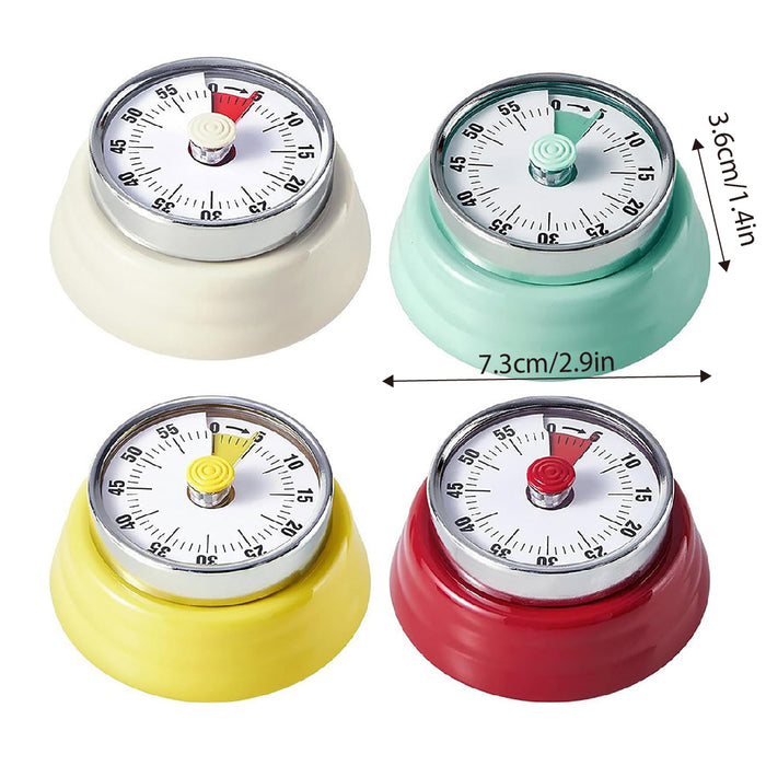 Stainless Steel Magnetic Mechanical Kitchen Countdown Timer