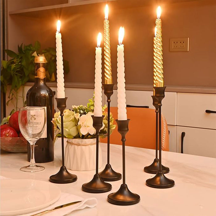 3PCS Metal Taper Candle Holders For Wedding Table Decor