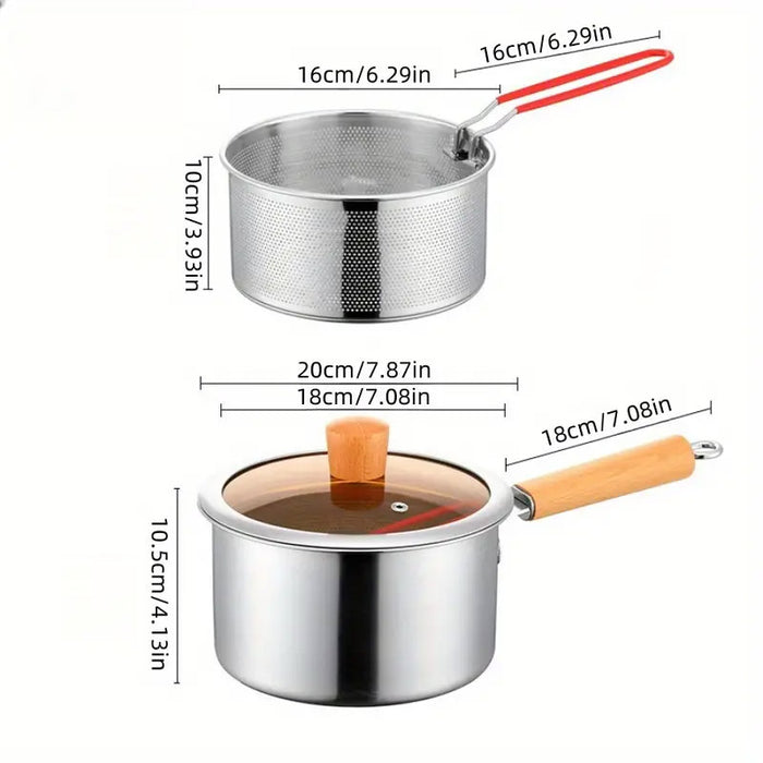 304 Stainless Steel Fryer, Multi-Function Pot