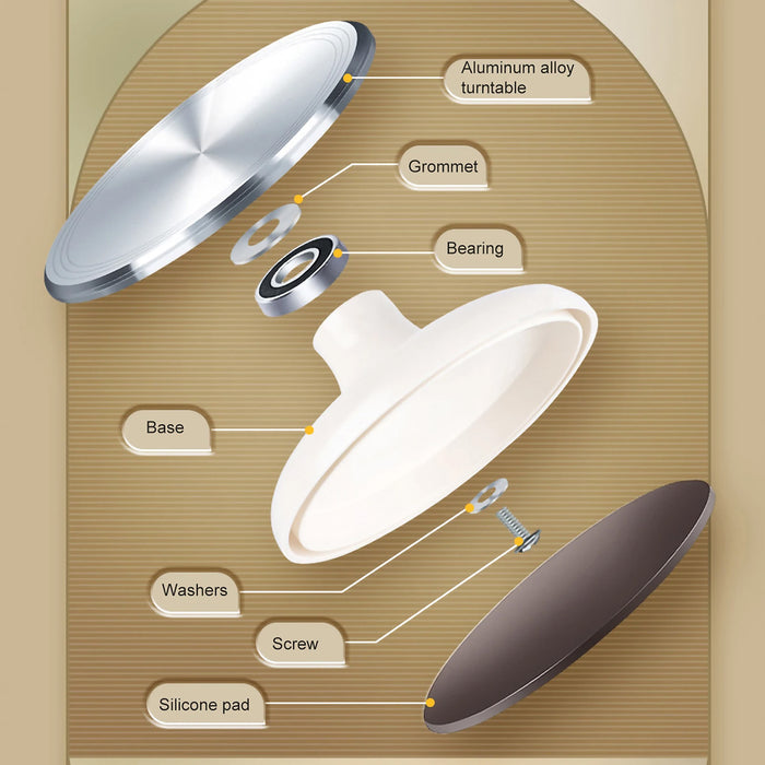 Cake Turntable 10 Inch Aluminum Alloy Top with Stable Base