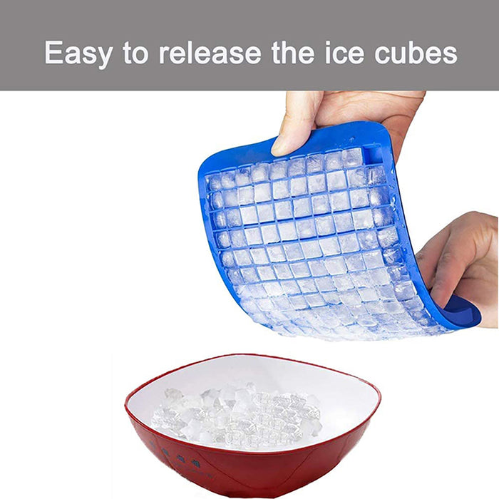 Mini Ice Cube Tray 160-Cube Food-Grade Silicone 24×12×1cm