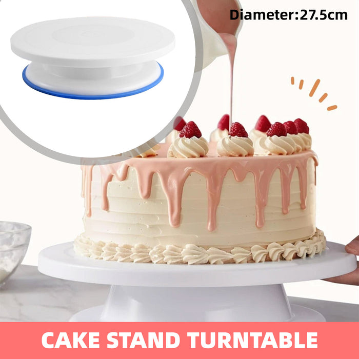 Cake Turntable 10.8 Inch with Silicone Base 360 Rotation