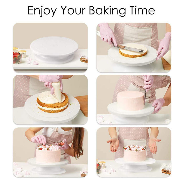 Cake Turntable 10.8 Inch with Silicone Base 360 Rotation