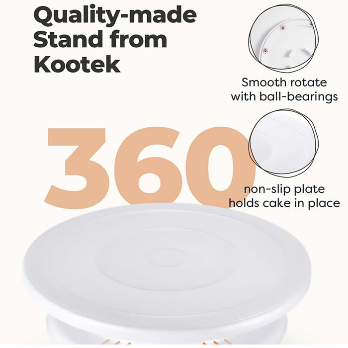 Cake Turntable 10.8 Inch with Silicone Base 360 Rotation