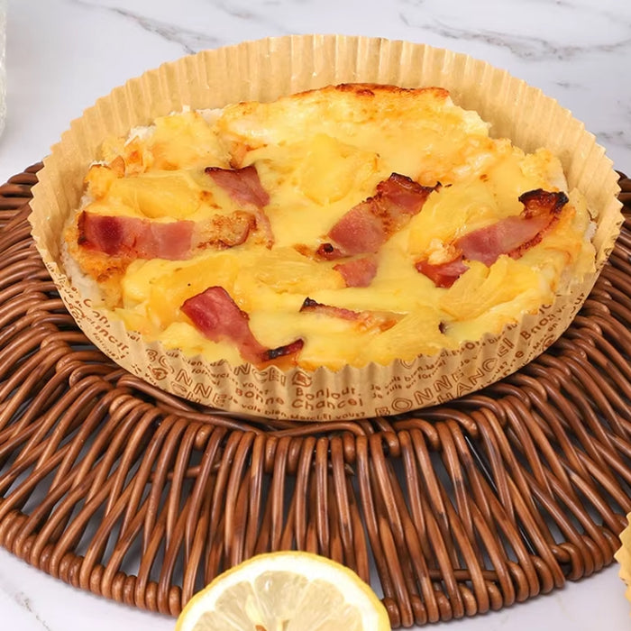 100PCS Non-Stick Oil-Proof Baking Paper Trays High Temperature Resistant
