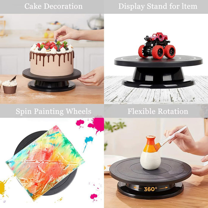 6 Pcs Cake Turntable Set 10.8in with Steel Ball Bearings