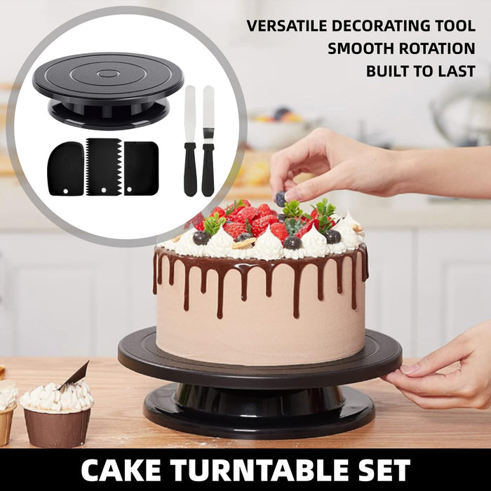 6 Pcs Cake Turntable Set 10.8in with Steel Ball Bearings