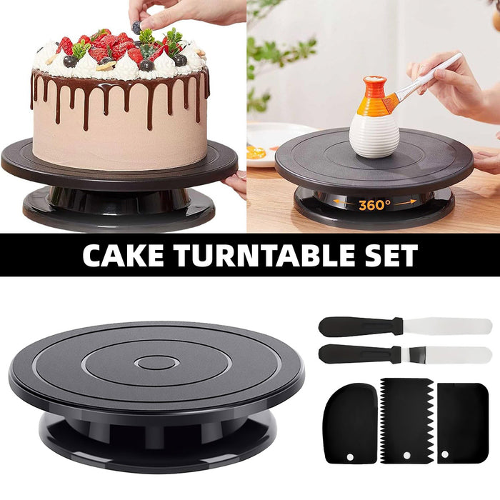 6 Pcs Cake Turntable Set 10.8in with Steel Ball Bearings