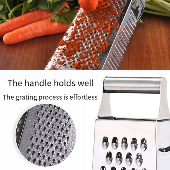 3 Pcs Stainless Steel Vegetable Slicer Grater Set with Ergonomic Handle