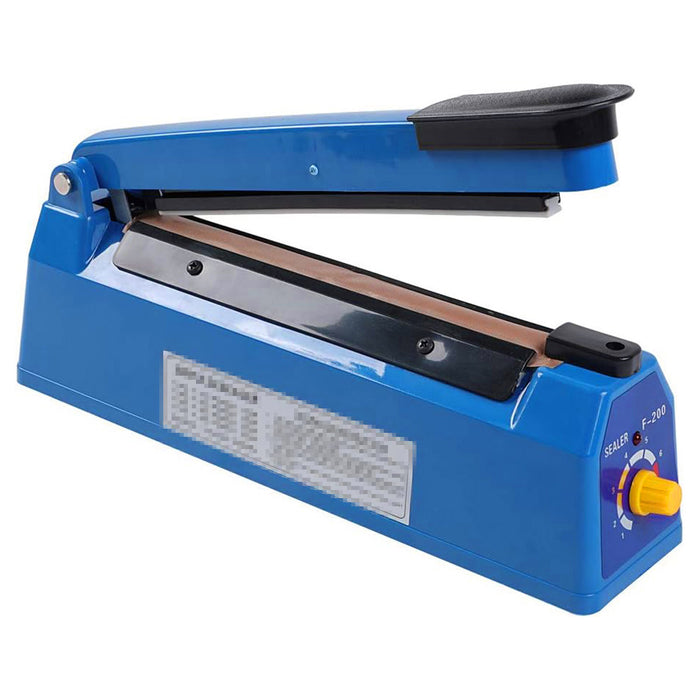 Hand Pressure Bag Sealer with 8-Speed Control ABS Blue