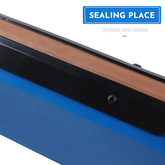 Hand Pressure Bag Sealer with 8-Speed Control ABS Blue