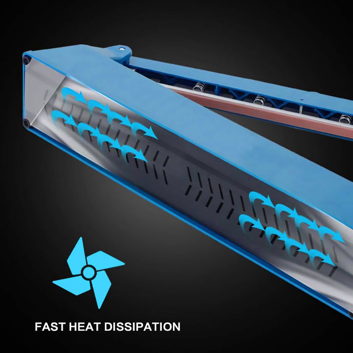 Hand Pressure Bag Sealer with 8-Speed Control ABS Blue