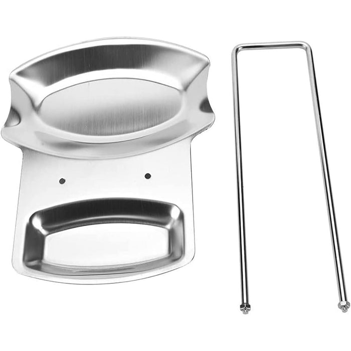 Stainless Steel Pot Lid Spoon Rack With Drip Tray Removable