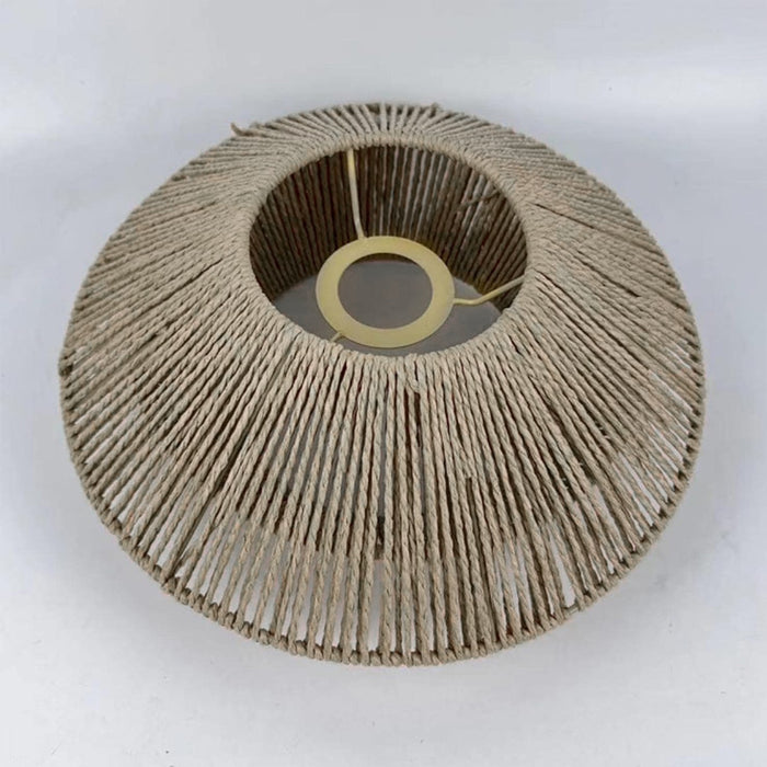 Hand-Woven Paper Rope Pendant Lampshade Yellow 30×12.5 cm