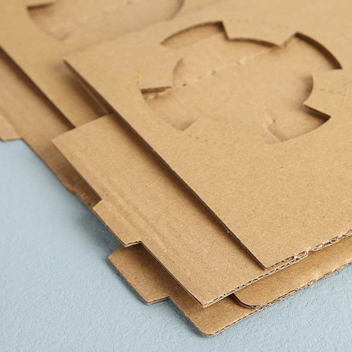 100 Pcs Corrugated Cup Holder Thick Kraft Paper Base