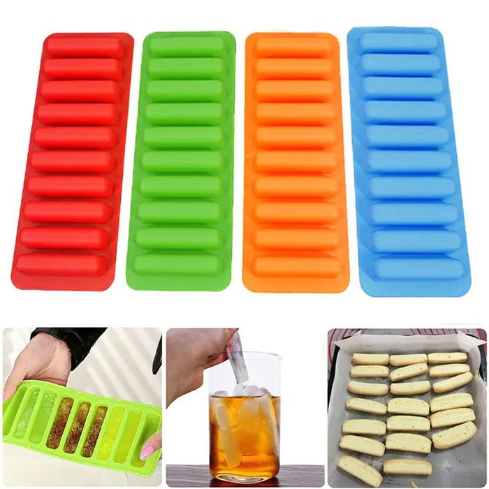 4PCS Silicone Finger Shaped Baking And Ice Mould Trays